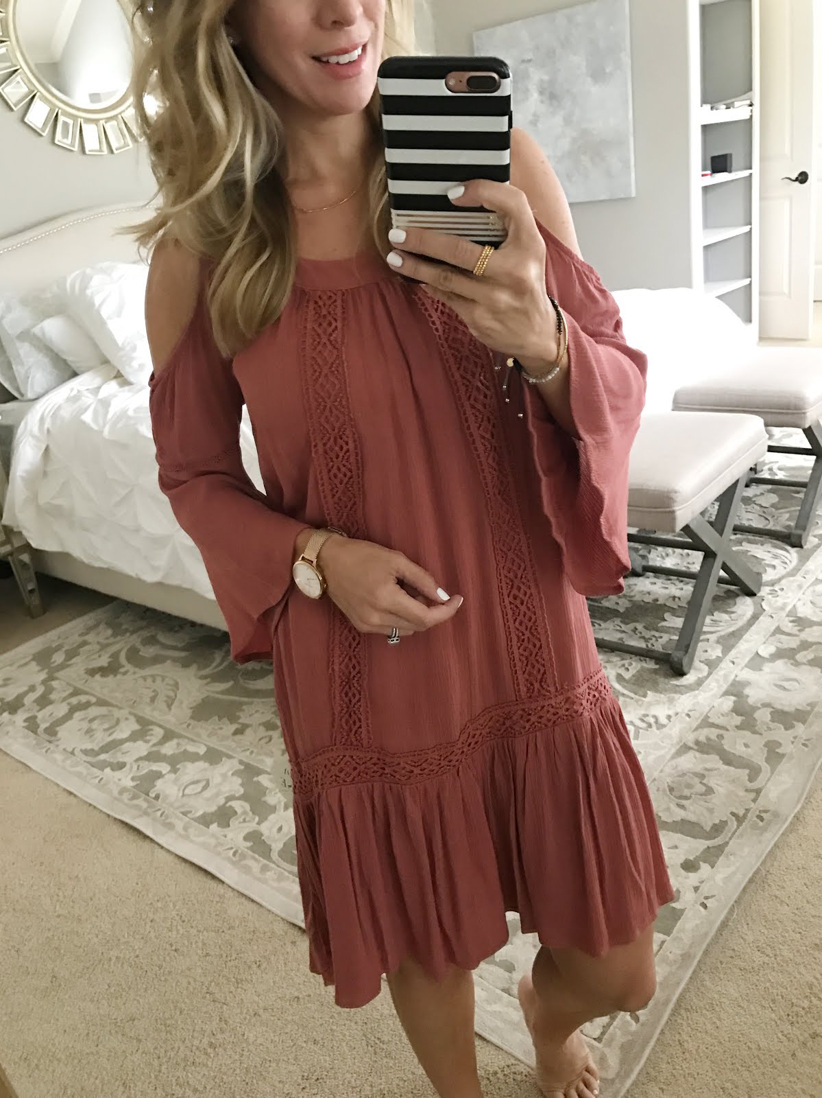 Target cold shoulder dress cheap